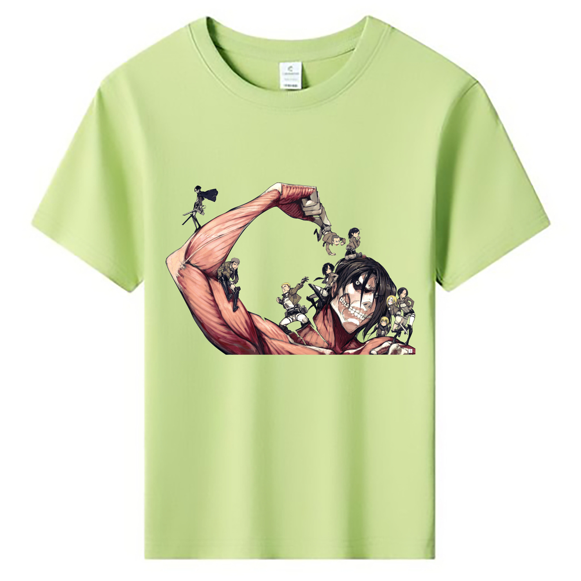 （画像用） 進撃の巨人 Attack on Titan 綿100％キッズTシャツ（フロントプリント）